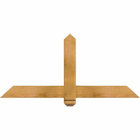 Ekena Millwork Eugene Rough Sawn Timber Gable Bracket, Western Red Cedar, 48"W x 22"H x 4"D x 4"F, 11/12 Pitch GBW048X22X0404EUG00RWR